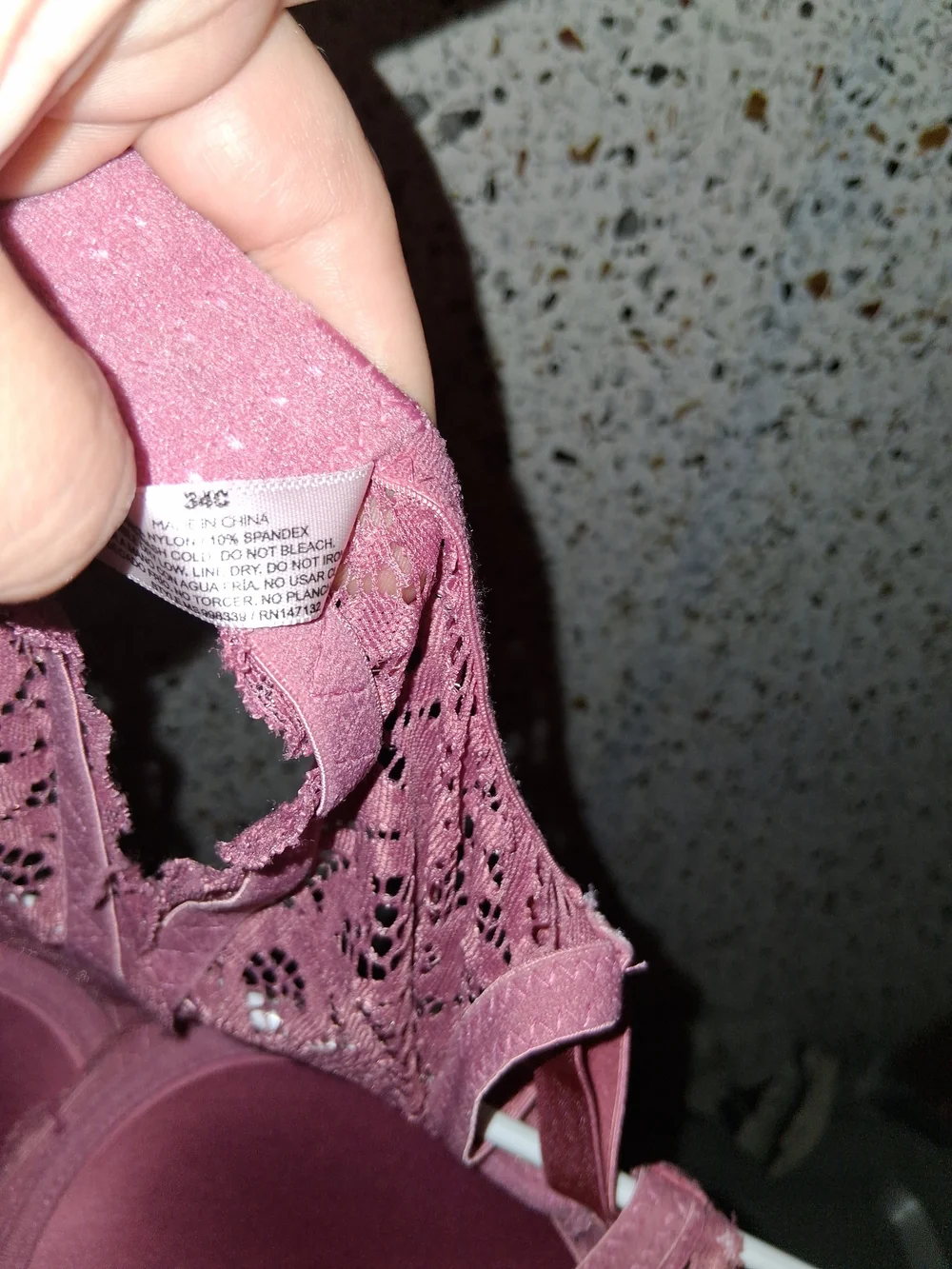 Women's Hush Tshirt Bra Size 34C Pink Padded With Wires